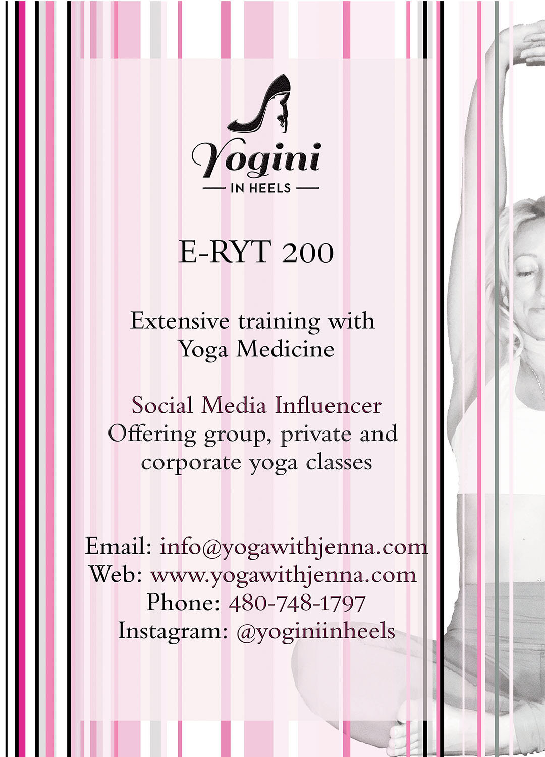Flyer Design by  Shahnawaz for Yoga With Jenna | Design #19331625