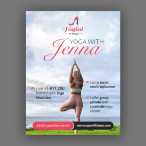 Diseño de Flyer por debdesign para Yoga With Jenna | Diseño: #19315805