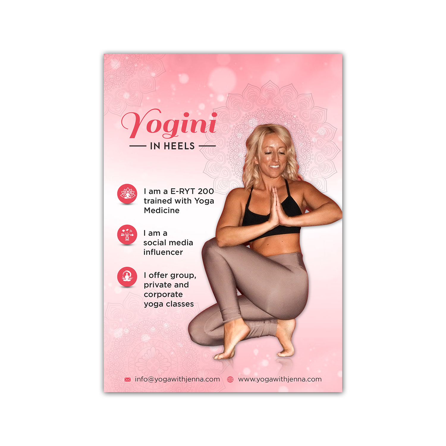 Flyer Design by debdesign for Yoga With Jenna | Design #19318682