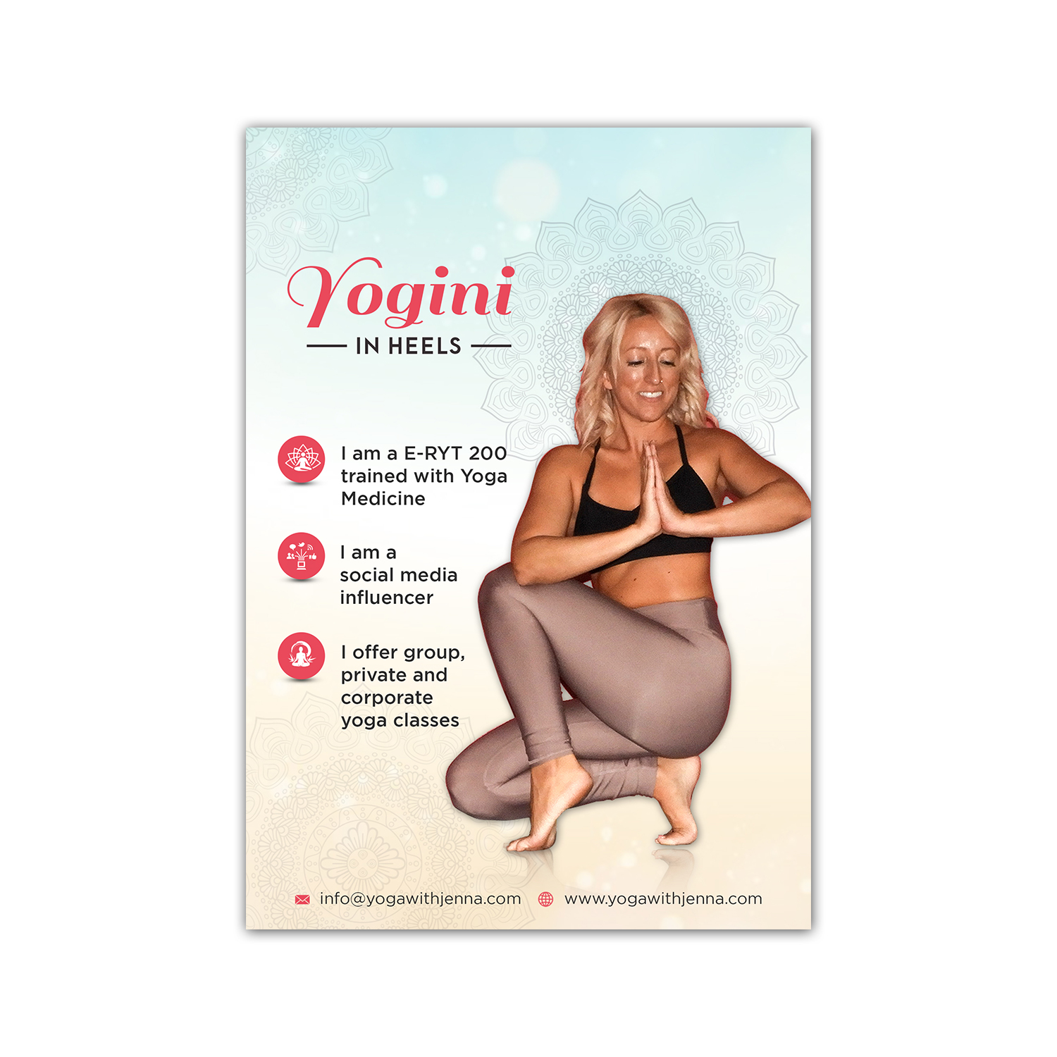 Flyer Design by debdesign for Yoga With Jenna | Design #19318683
