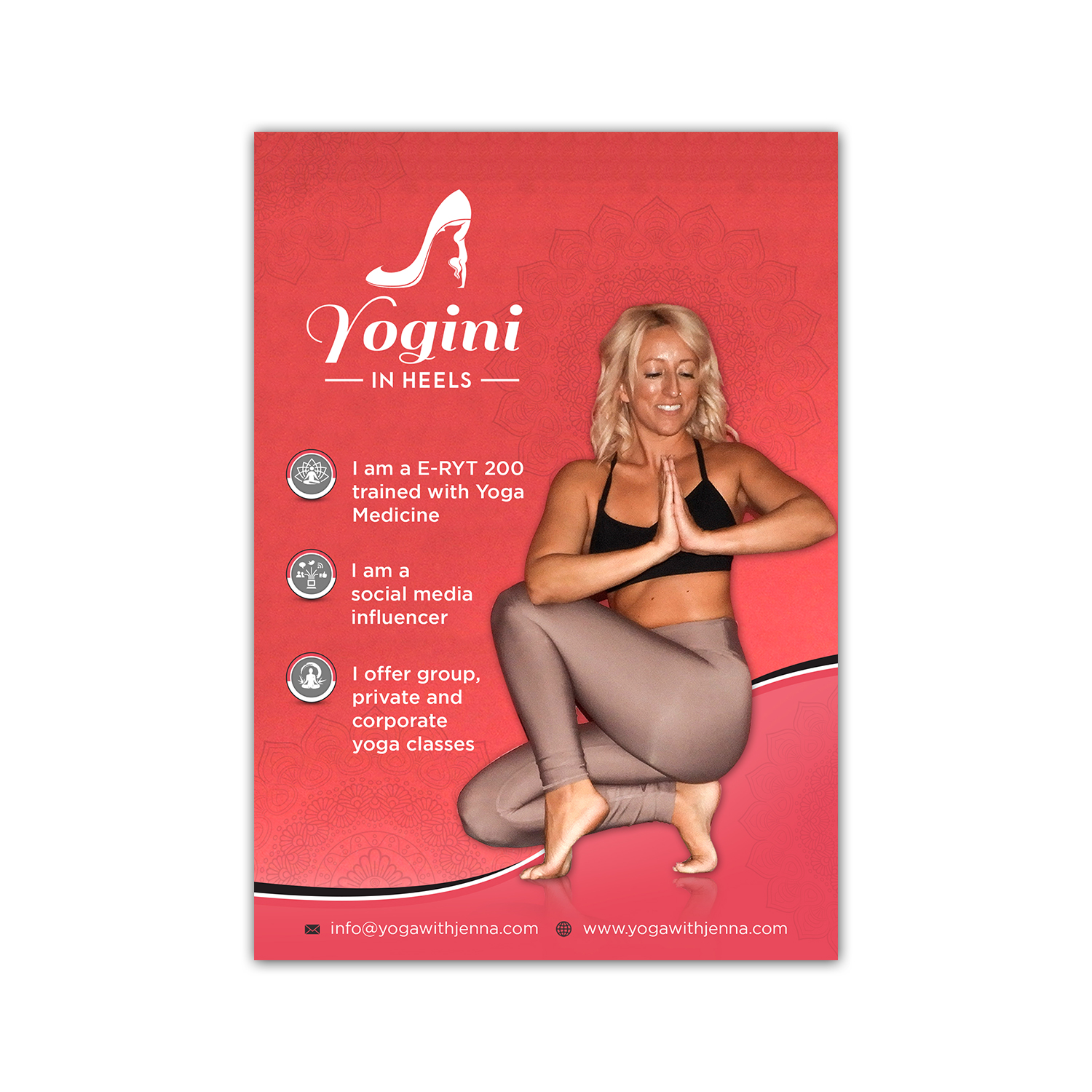 Flyer Design by debdesign for Yoga With Jenna | Design #19318685