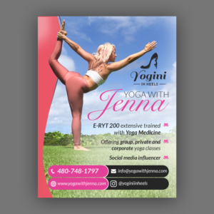 Diseño de Flyer por debdesign para Yoga With Jenna | Diseño: #19326590