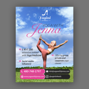 Diseño de Flyer por debdesign para Yoga With Jenna | Diseño: #19326594