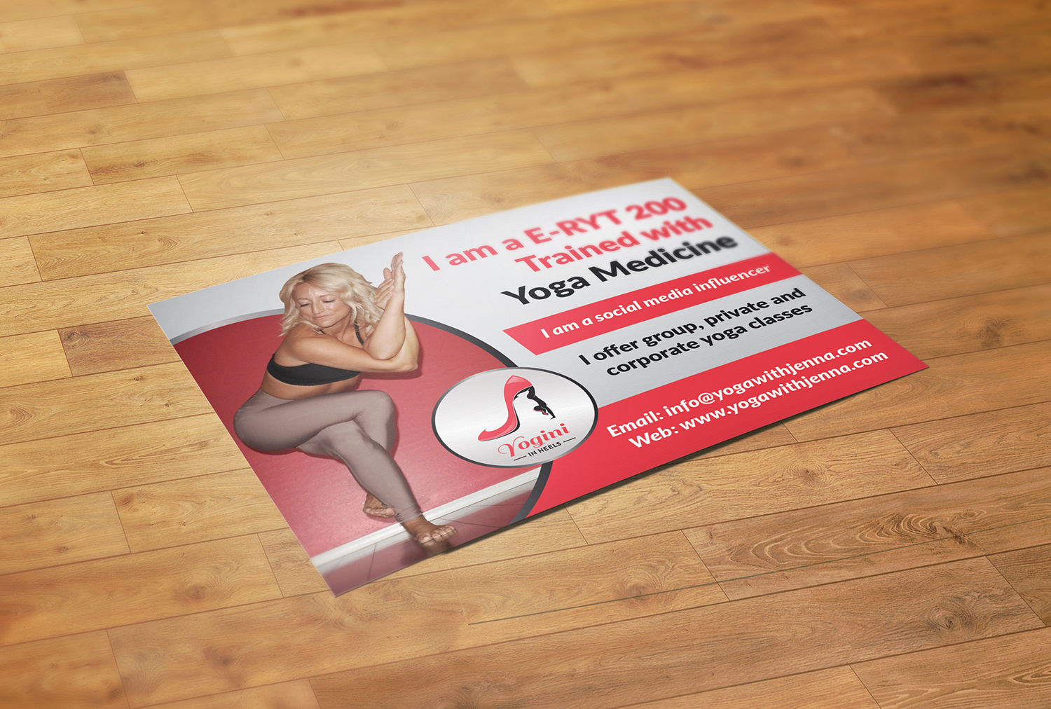 Flyer Design by Deziners Zone for Yoga With Jenna | Design #19321052