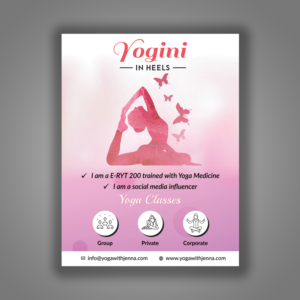 Flyer Design by ecorokerz for Yoga With Jenna | Design #19316239