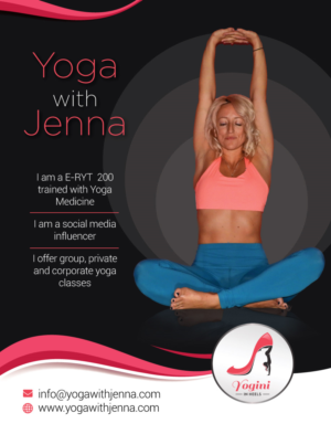 Diseño de Flyer por D Creative para Yoga With Jenna | Diseño: #19321839
