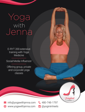 Diseño de Flyer por D Creative para Yoga With Jenna | Diseño: #19326962