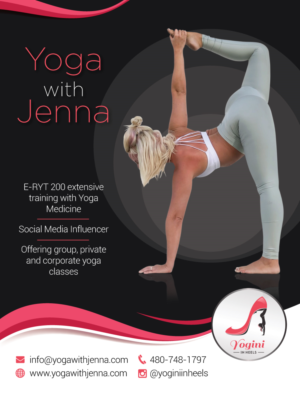 Diseño de Flyer por D Creative para Yoga With Jenna | Diseño: #19326964