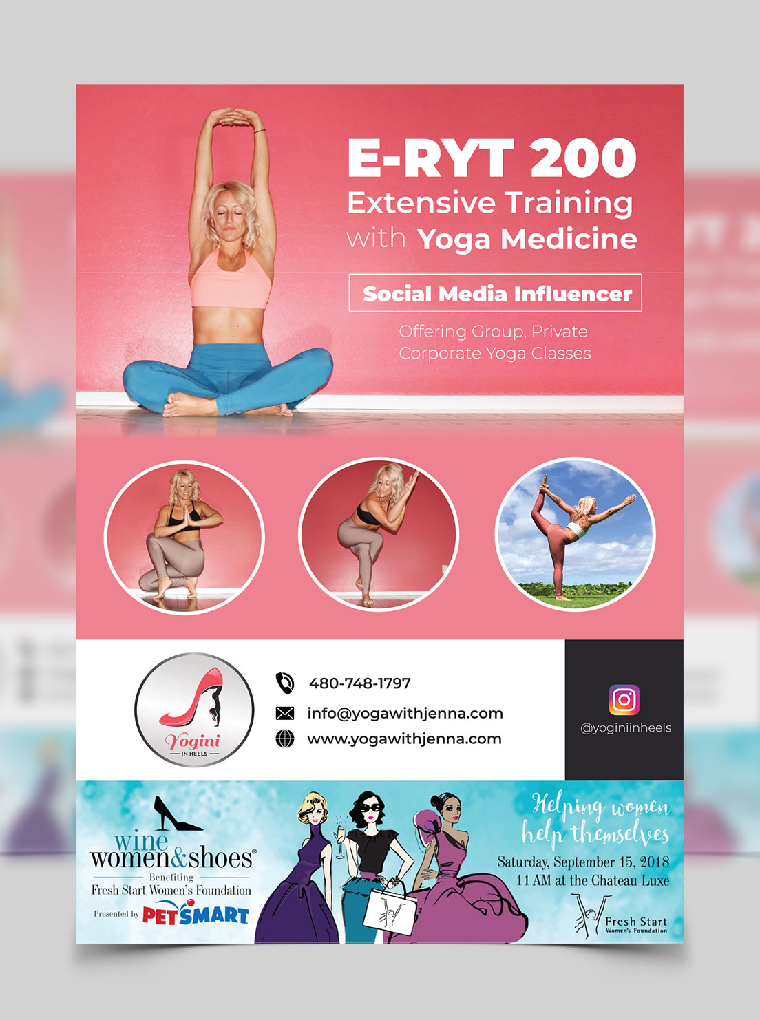 Flyer-Design von vcreatived für Yoga With Jenna | Design #19340049