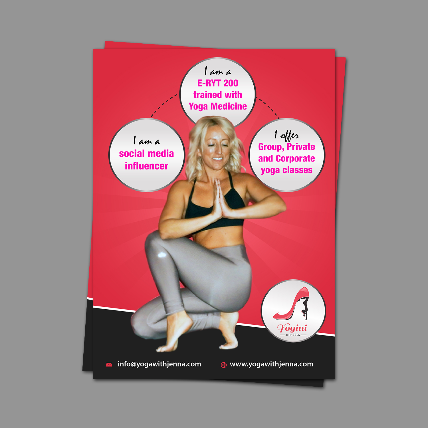 Flyer Design by Schöpfer for Yoga With Jenna | Design #19322705