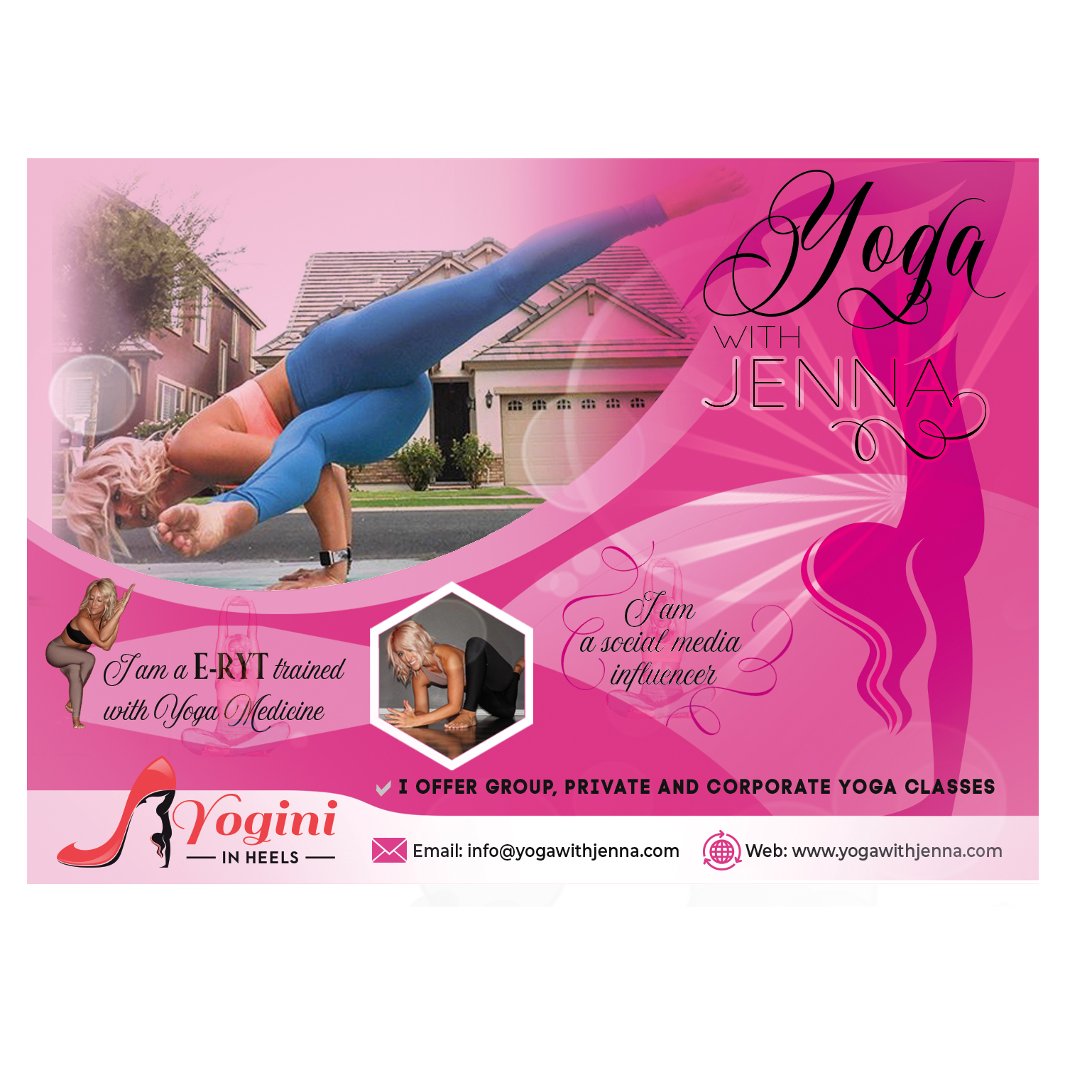 Flyer Design by nadbook2323 for Yoga With Jenna | Design #19319172