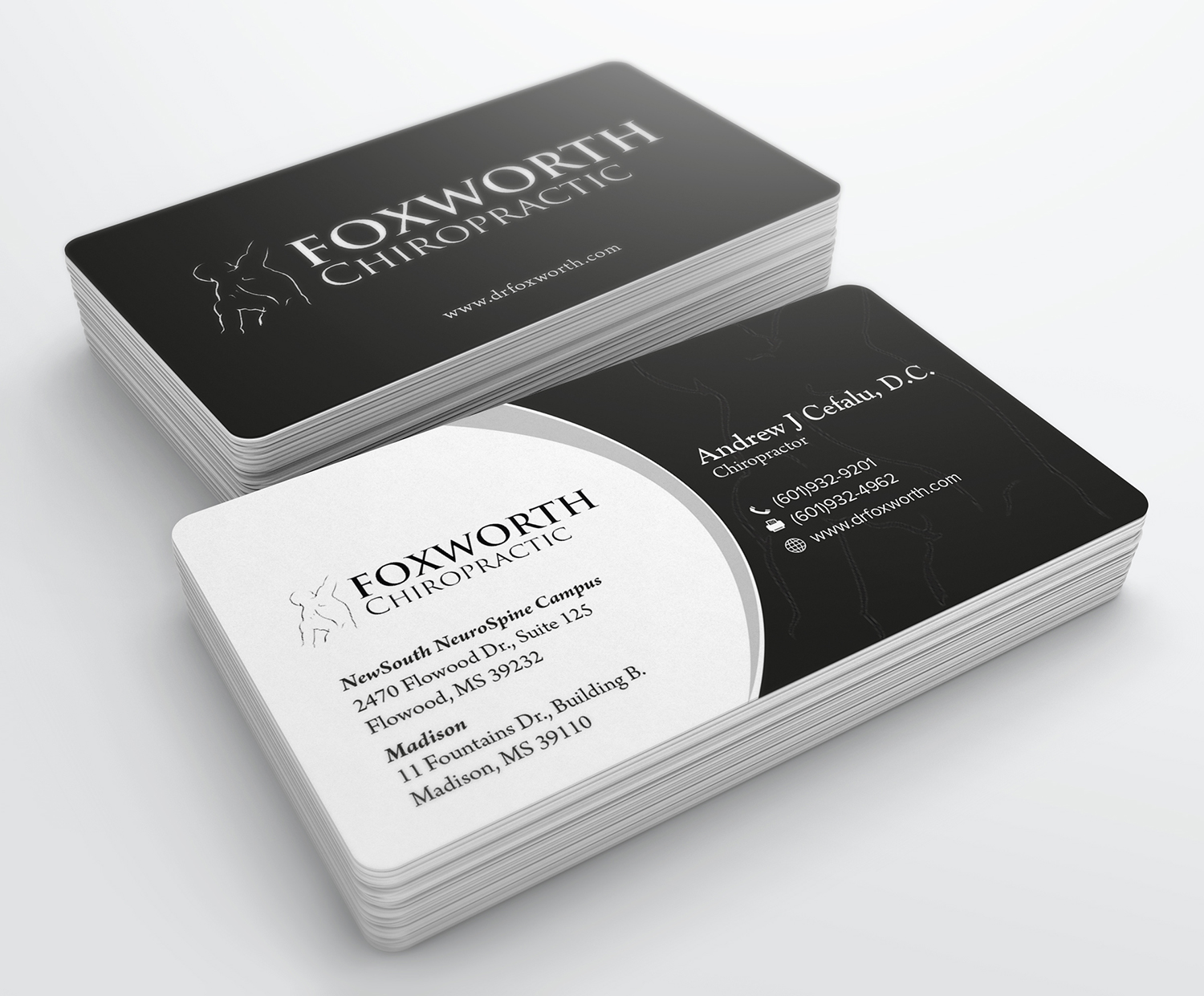 Diseño de Tarjeta de Presentación por Tilt para Foxworth Chiropractic | Diseño #19318548