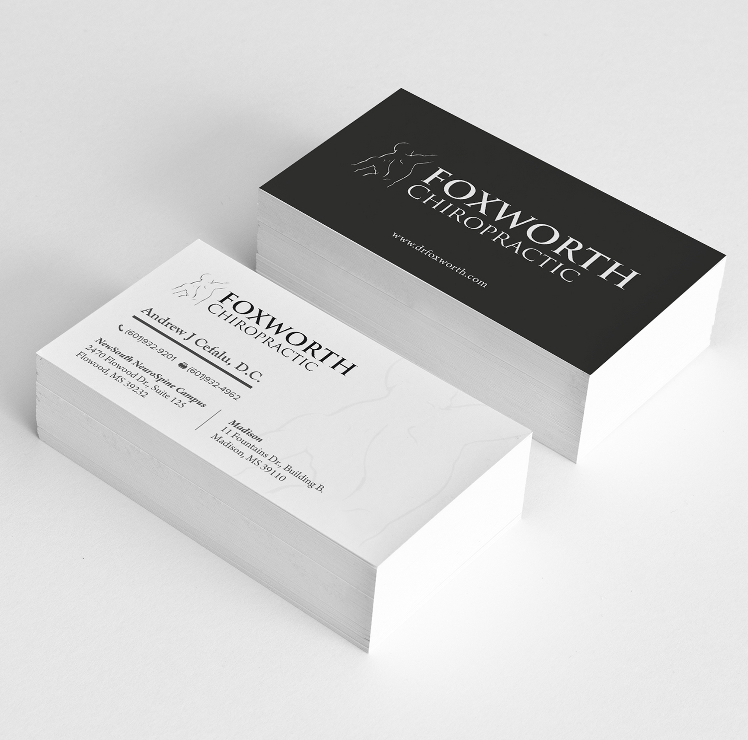Business Card Design by Tilt for Foxworth Chiropractic | Design #19318549