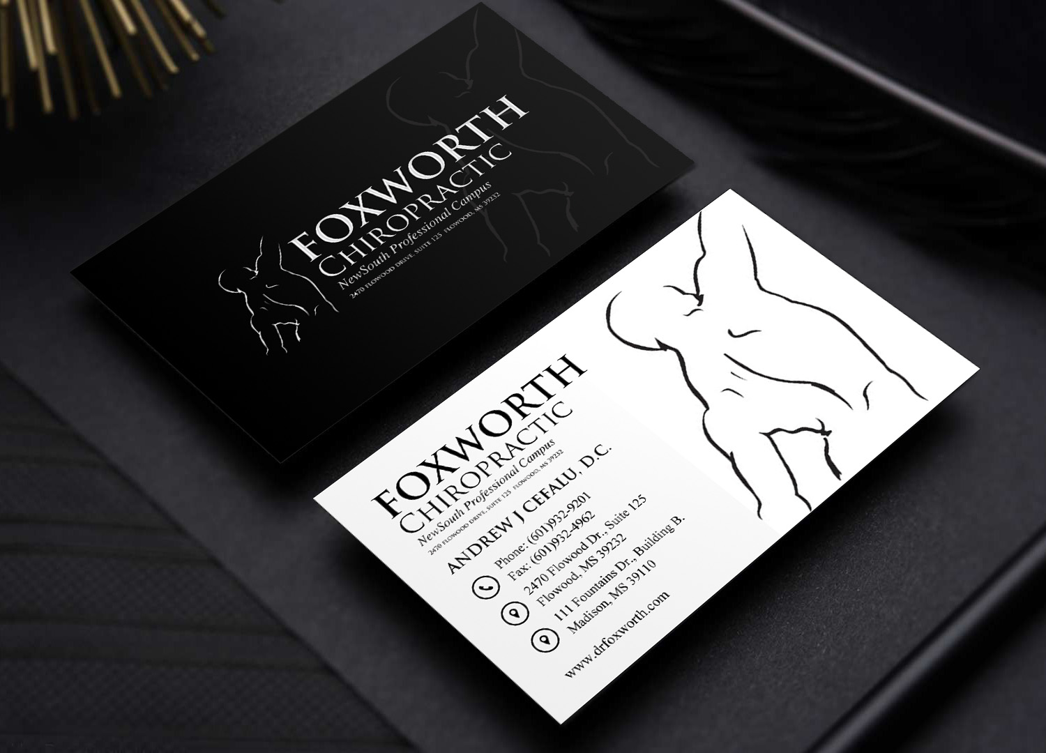 Business Card Design by Sandaruwan for Foxworth Chiropractic | Design #19319860