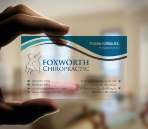 Diseño de Tarjeta de Presentación por INDIAN_Ashok para Foxworth Chiropractic | Diseño: #19317759