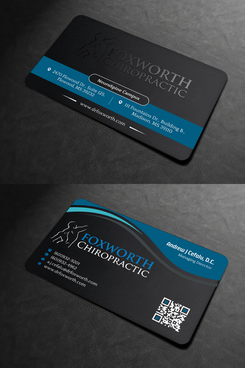 Design de Carte de Visite par INDIAN_Ashok pour Foxworth Chiropractic | Design #19317767