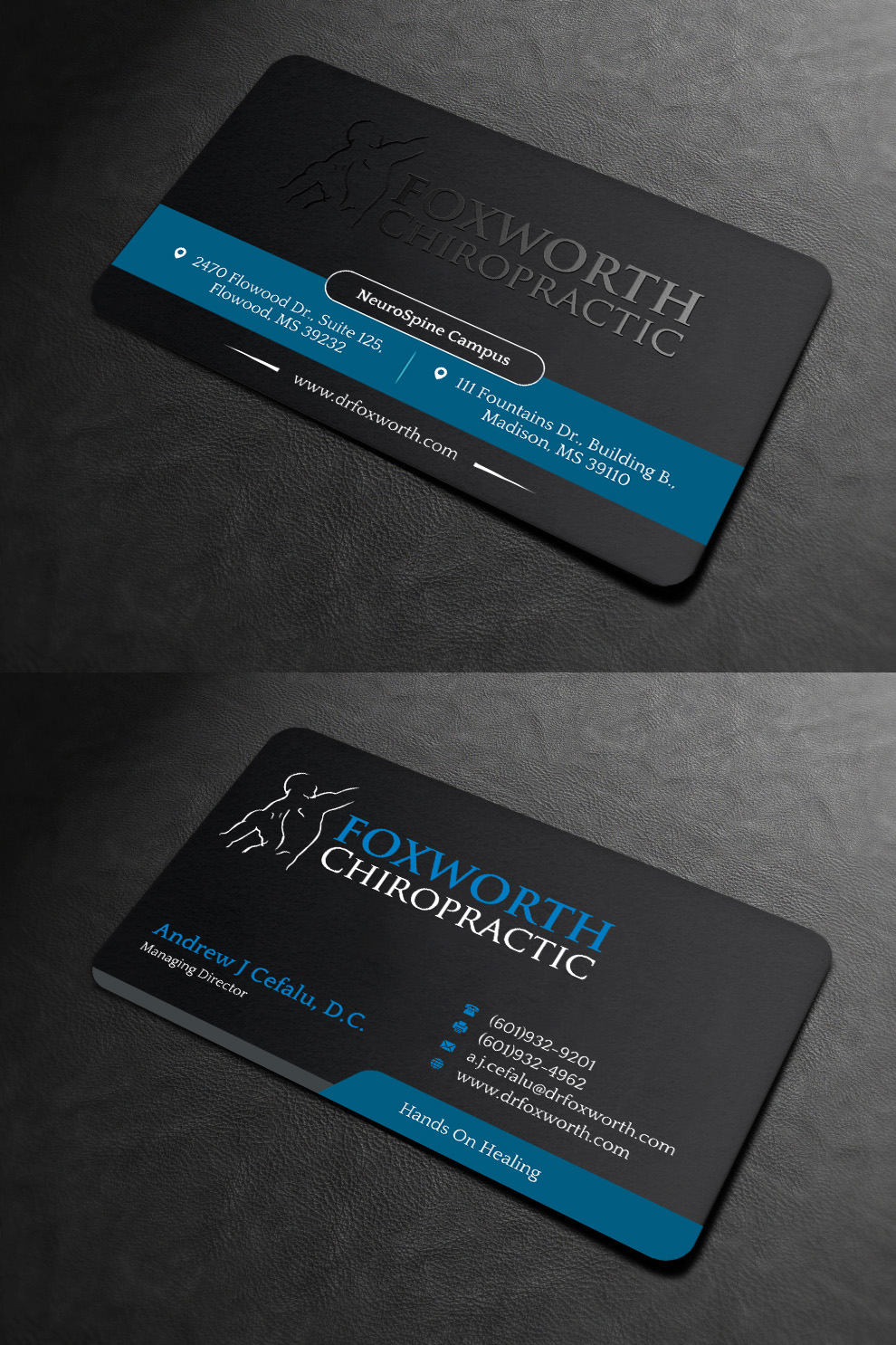 Design de Carte de Visite par INDIAN_Ashok pour Foxworth Chiropractic | Design #19317770