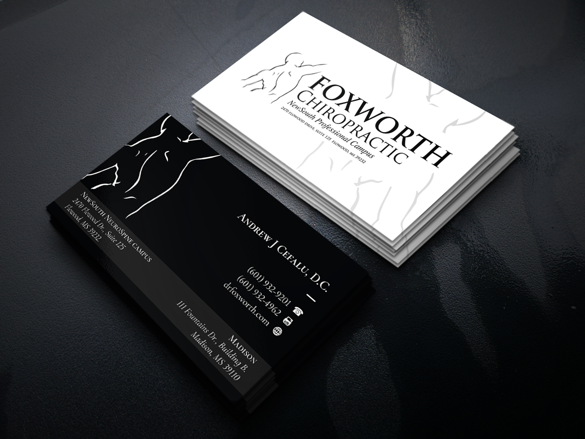 Business Card Design by JK18 for Foxworth Chiropractic | Design #19314839