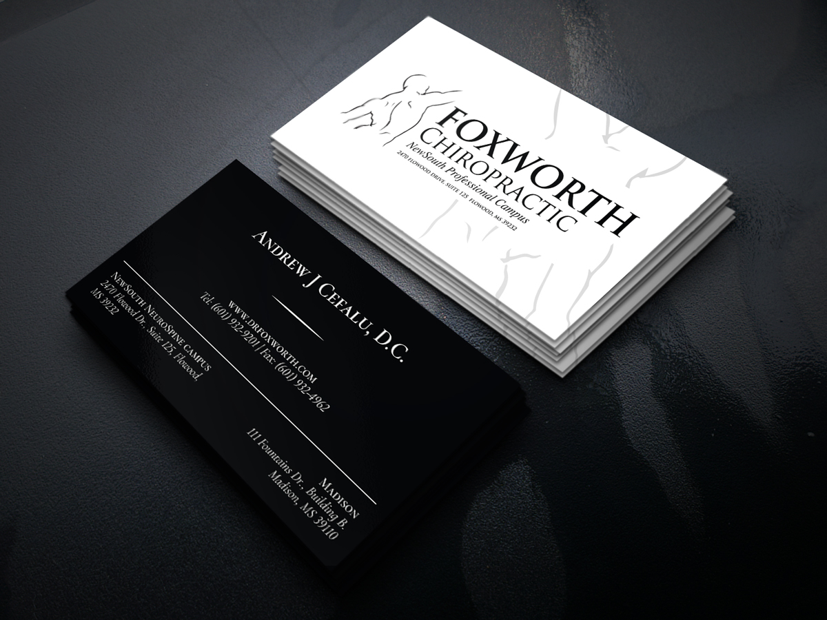 Business Card Design by JK18 for Foxworth Chiropractic | Design #19326265