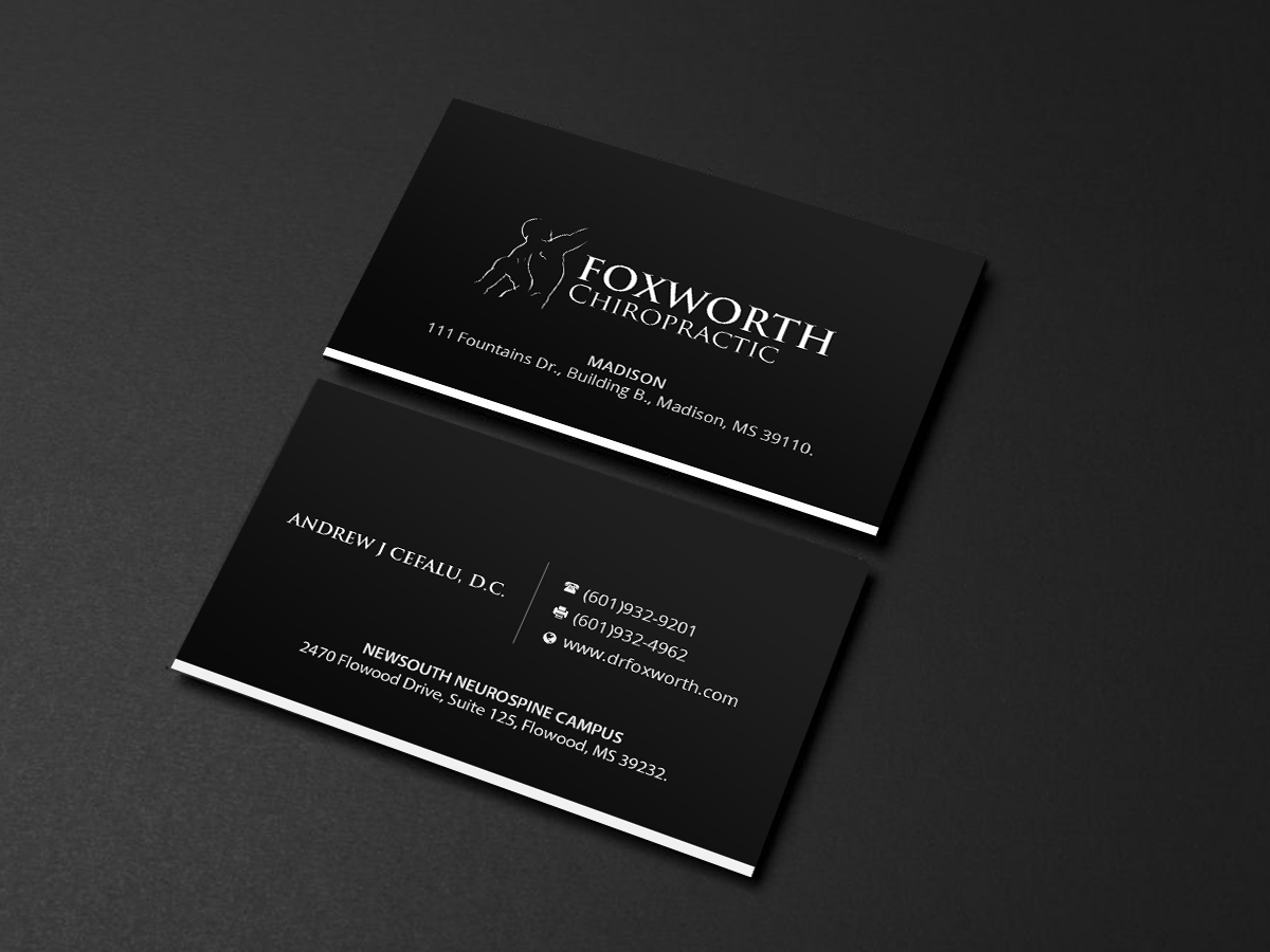 Business Card Design by Creations Box 2015 for Foxworth Chiropractic | Design #19318611