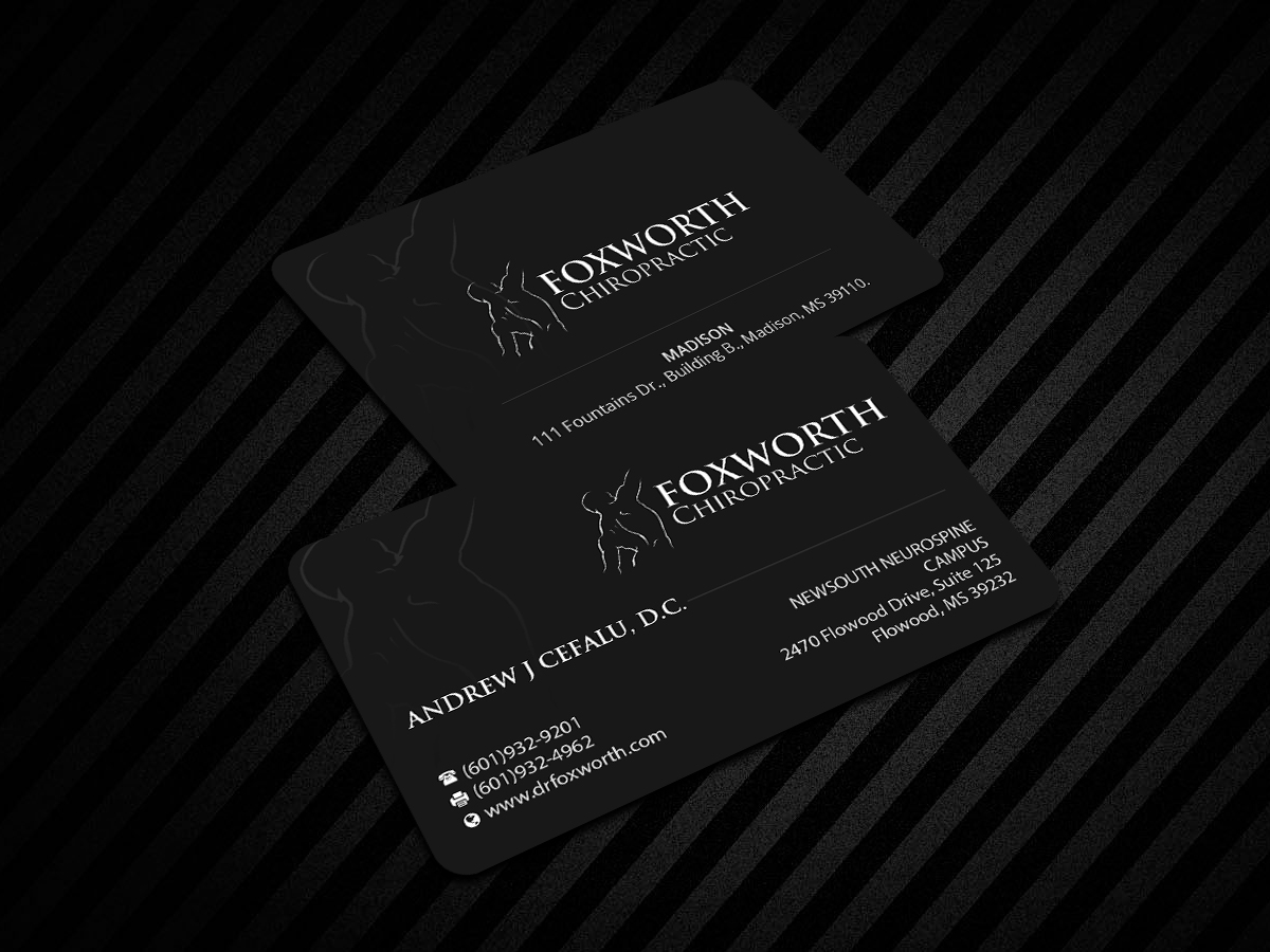 Business Card Design by Creations Box 2015 for Foxworth Chiropractic | Design #19318614
