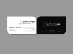 Business Card Design by Creations Box 2015 for Foxworth Chiropractic | Design: #19321738