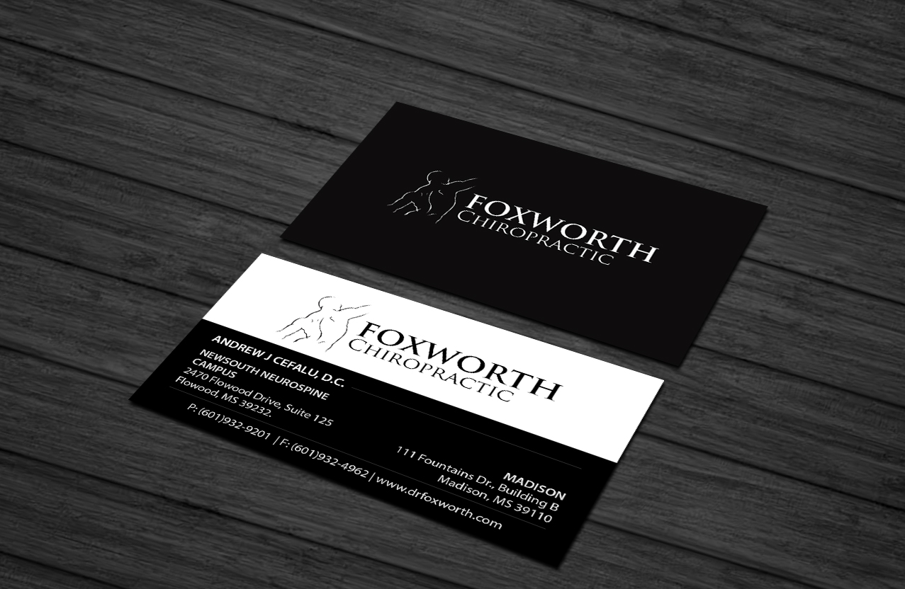 Business Card Design by Creations Box 2015 for Foxworth Chiropractic | Design #19321810