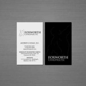 Business Card Design by Creations Box 2015 for Foxworth Chiropractic | Design: #19321812