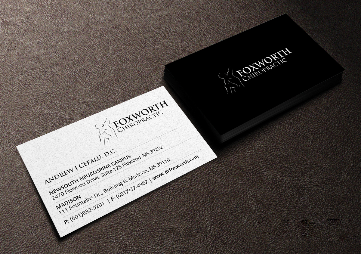 Business Card Design by Creations Box 2015 for Foxworth Chiropractic | Design #19321813
