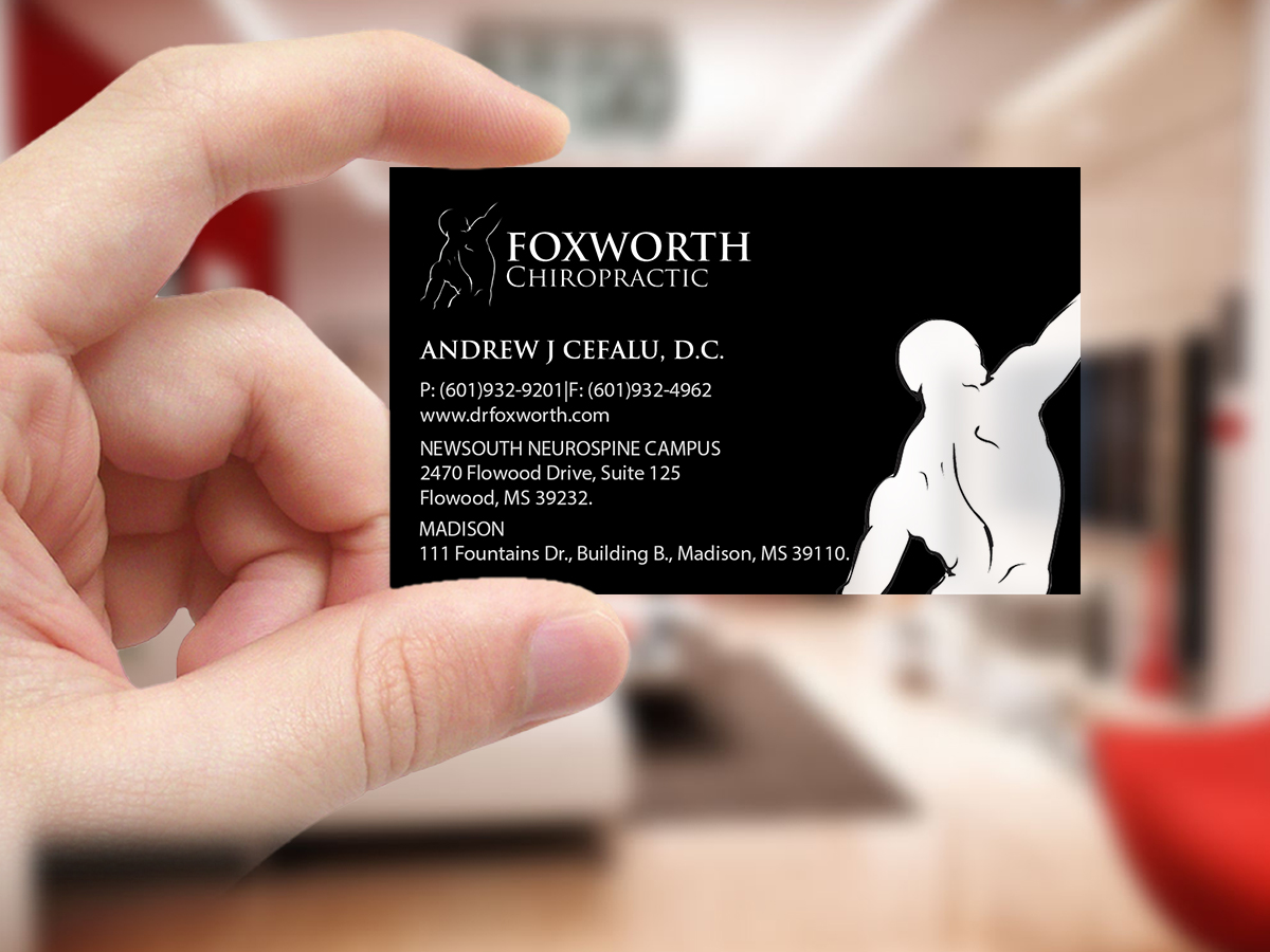 Business Card Design by Creations Box 2015 for Foxworth Chiropractic | Design #19321826