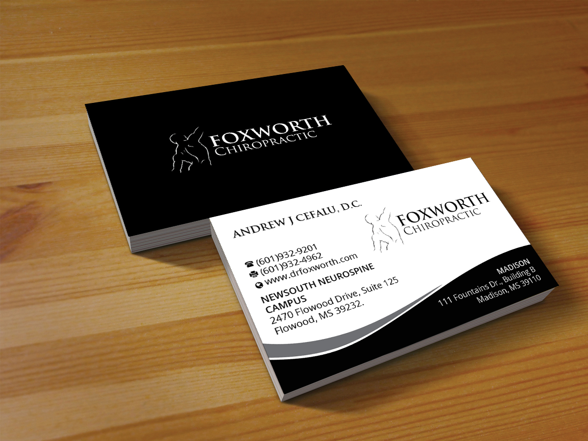 Business Card Design by Creations Box 2015 for Foxworth Chiropractic | Design #19321828