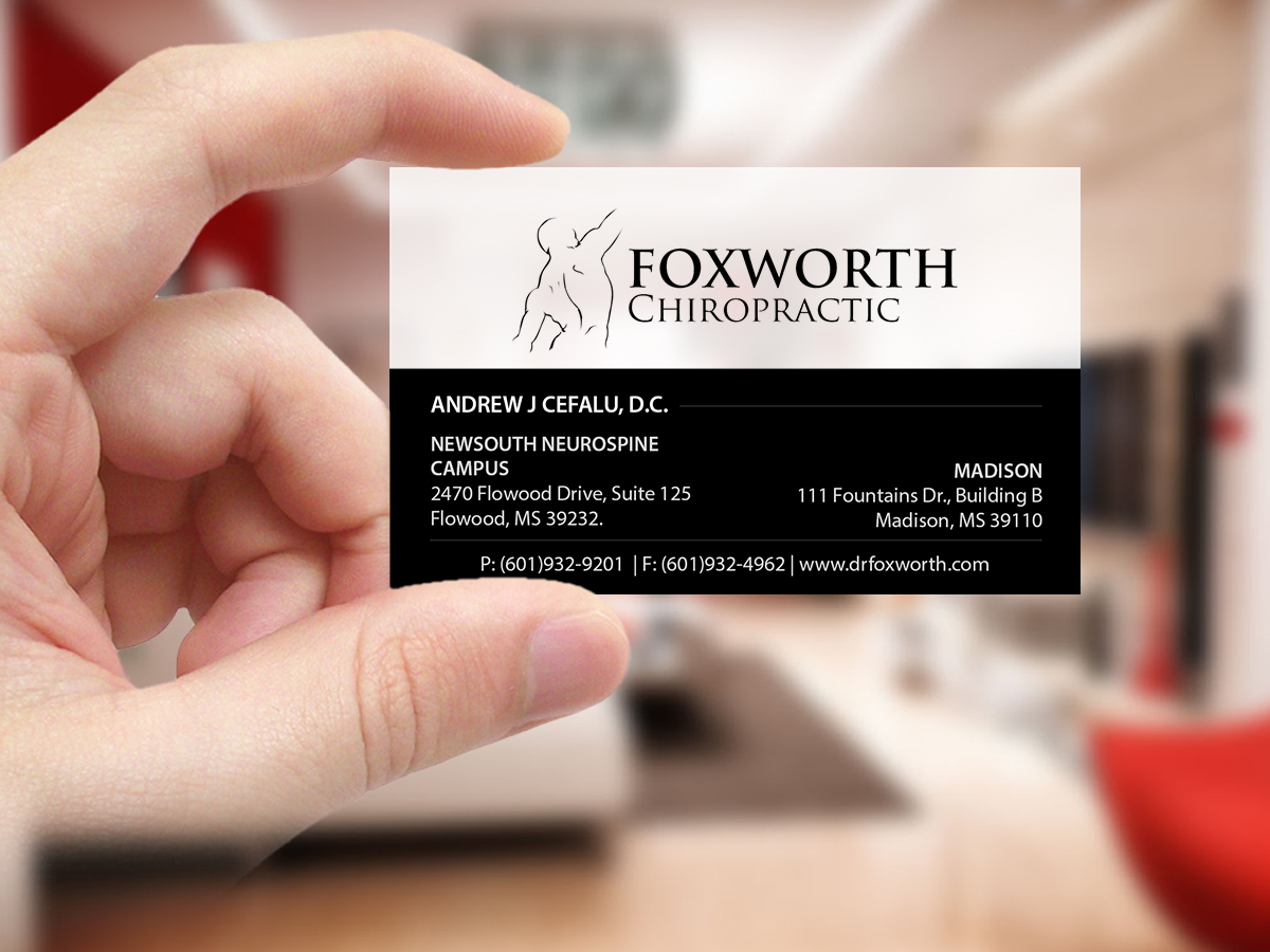 Business Card Design by Creations Box 2015 for Foxworth Chiropractic | Design #19321830