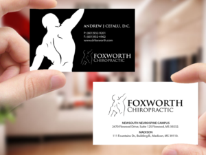 Design de Carte de Visite par Creations Box 2015 pour Foxworth Chiropractic | Design #19335903