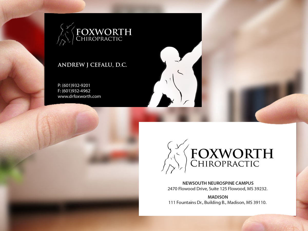 Business Card Design by Creations Box 2015 for Foxworth Chiropractic | Design #19335907