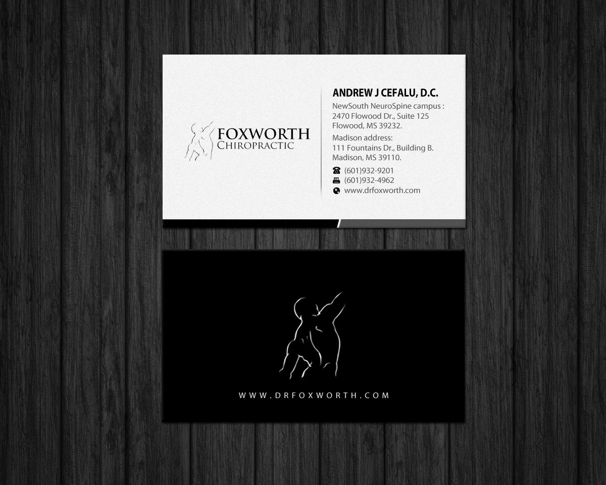 Business Card Design by Brand aid for Foxworth Chiropractic | Design #19318632