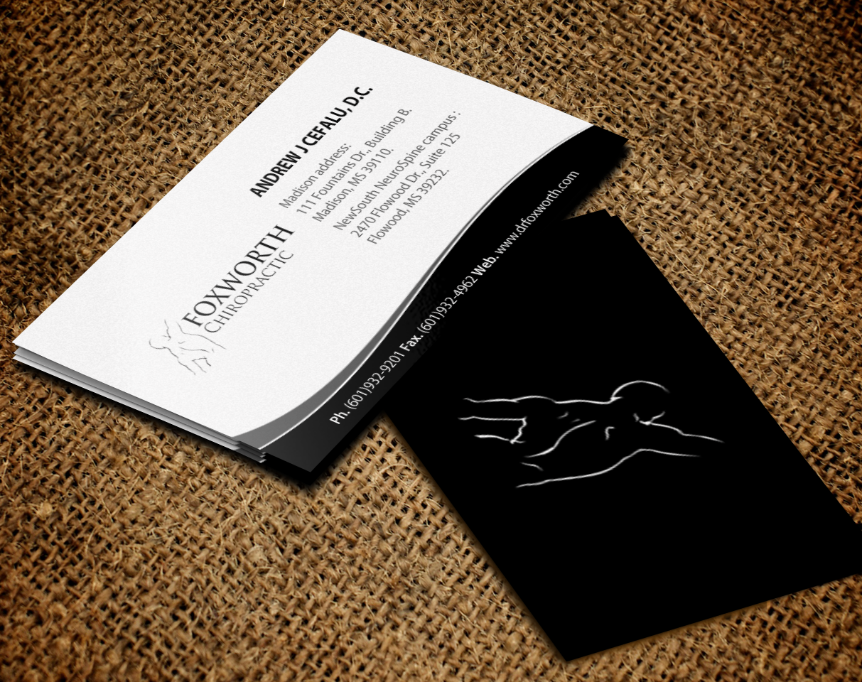 Business Card Design by Brand aid for Foxworth Chiropractic | Design #19320080