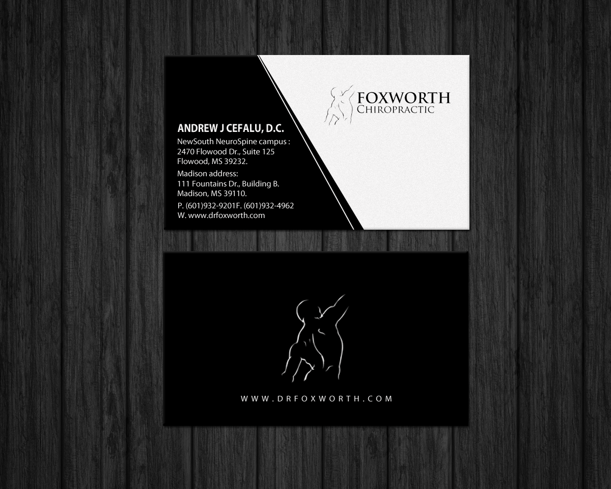 Business Card Design by Brand aid for Foxworth Chiropractic | Design #19320082