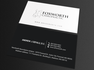 Design de Carte de Visite par chandrayaan.creative pour Foxworth Chiropractic | Design : #19321080