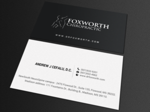 Design de Carte de Visite par chandrayaan.creative pour Foxworth Chiropractic | Design : #19321081