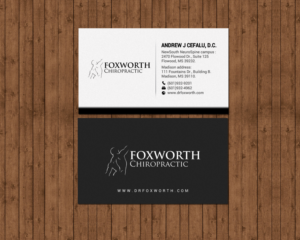 Design de Carte de Visite par chandrayaan.creative pour Foxworth Chiropractic | Design : #19321084