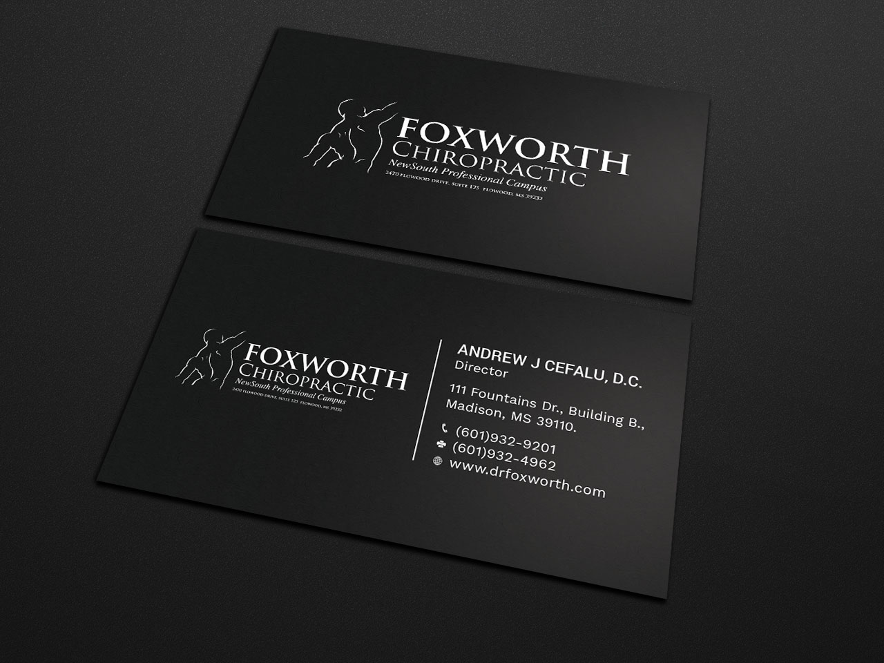 Business Card Design by Tripti Ranjan Gain for Foxworth Chiropractic | Design #19349981