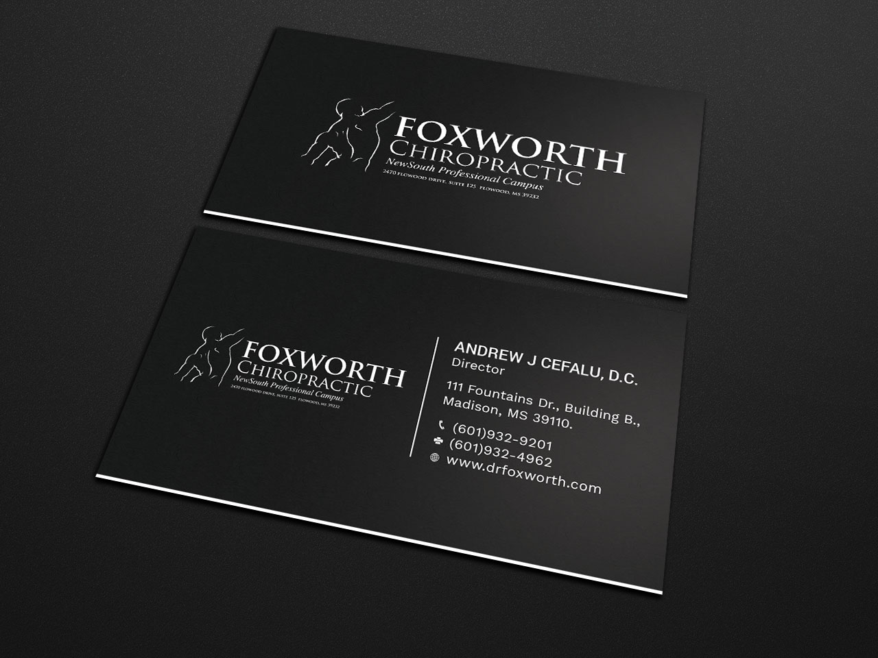 Business Card Design by Tripti Ranjan Gain for Foxworth Chiropractic | Design #19349982