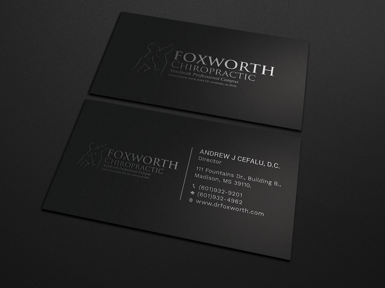 Business Card Design by Tripti Ranjan Gain for Foxworth Chiropractic | Design #19349983