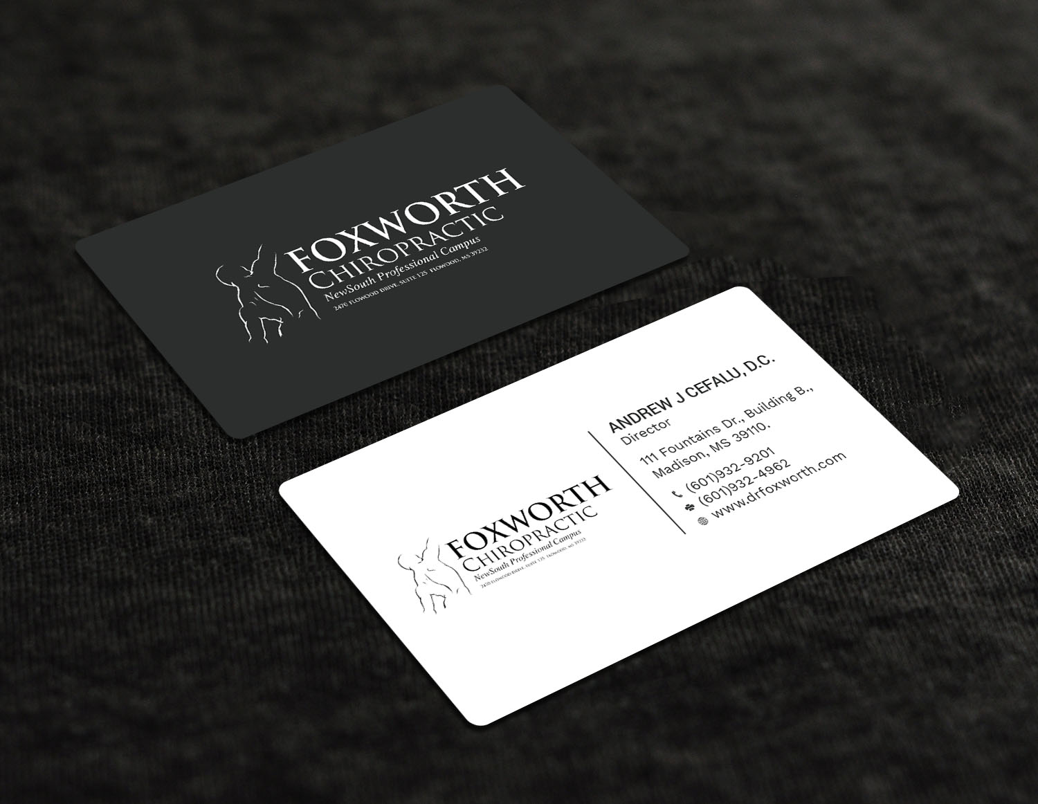 Business Card Design by Tripti Ranjan Gain for Foxworth Chiropractic | Design #19349987