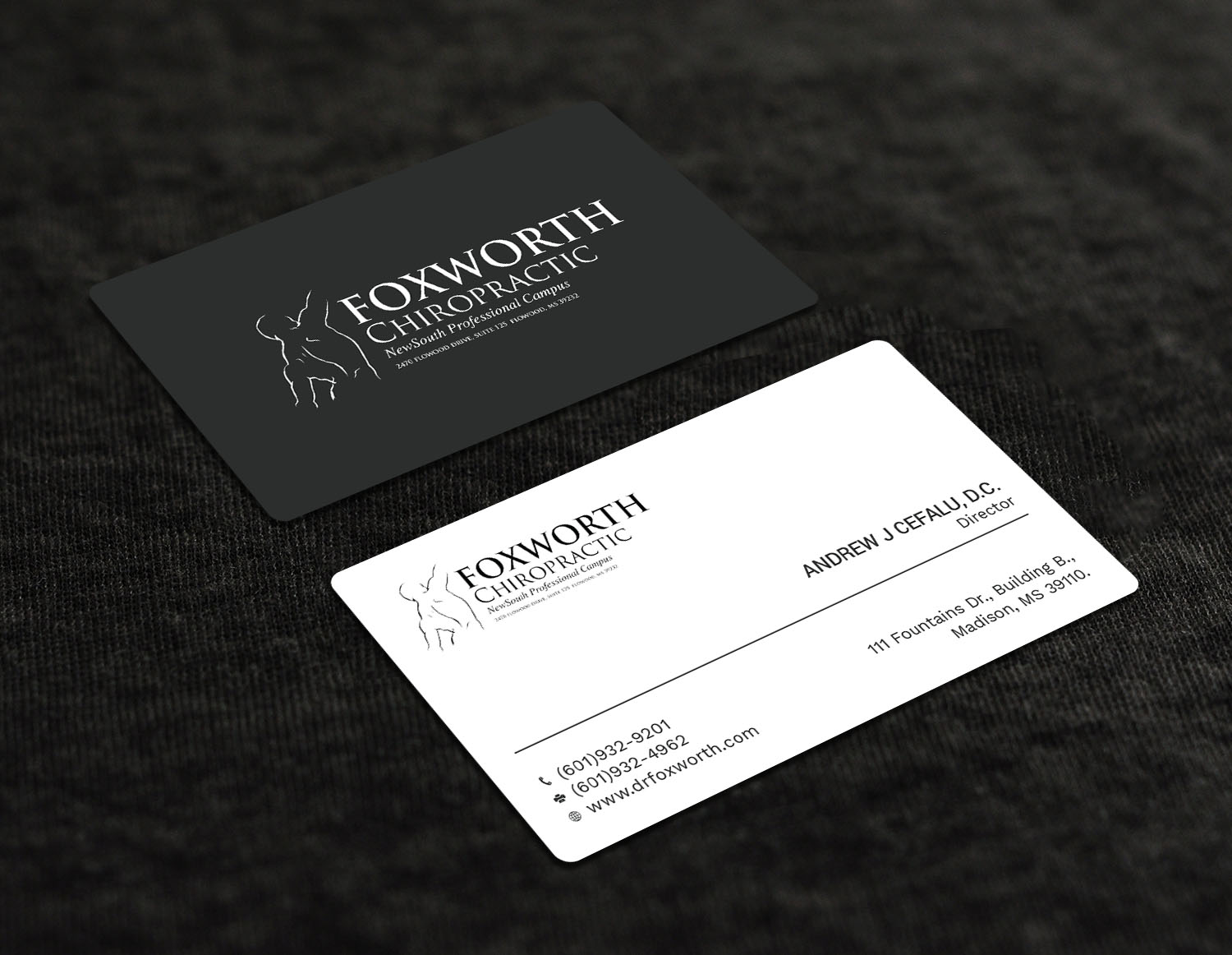 Business Card Design by Tripti Ranjan Gain for Foxworth Chiropractic | Design #19349988