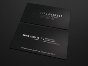 Diseño de Tarjeta de Presentación por Tripti Ranjan Gain para Foxworth Chiropractic | Diseño: #19349989
