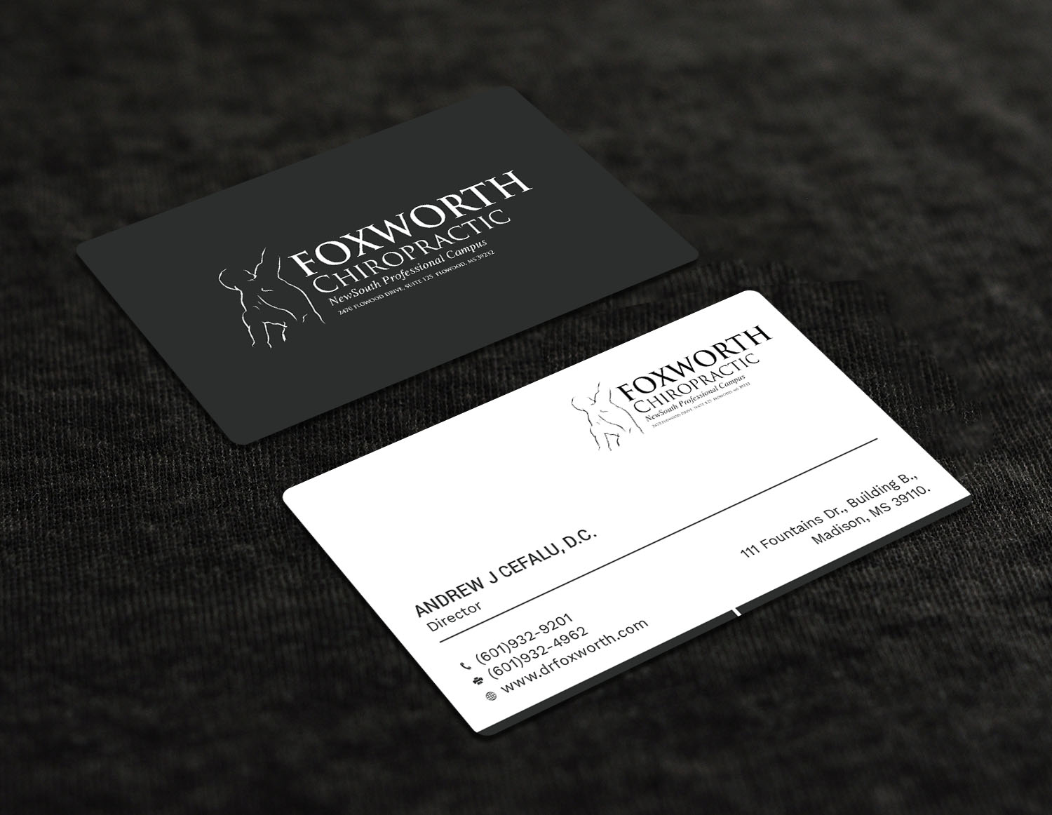 Business Card Design by Tripti Ranjan Gain for Foxworth Chiropractic | Design #19350003