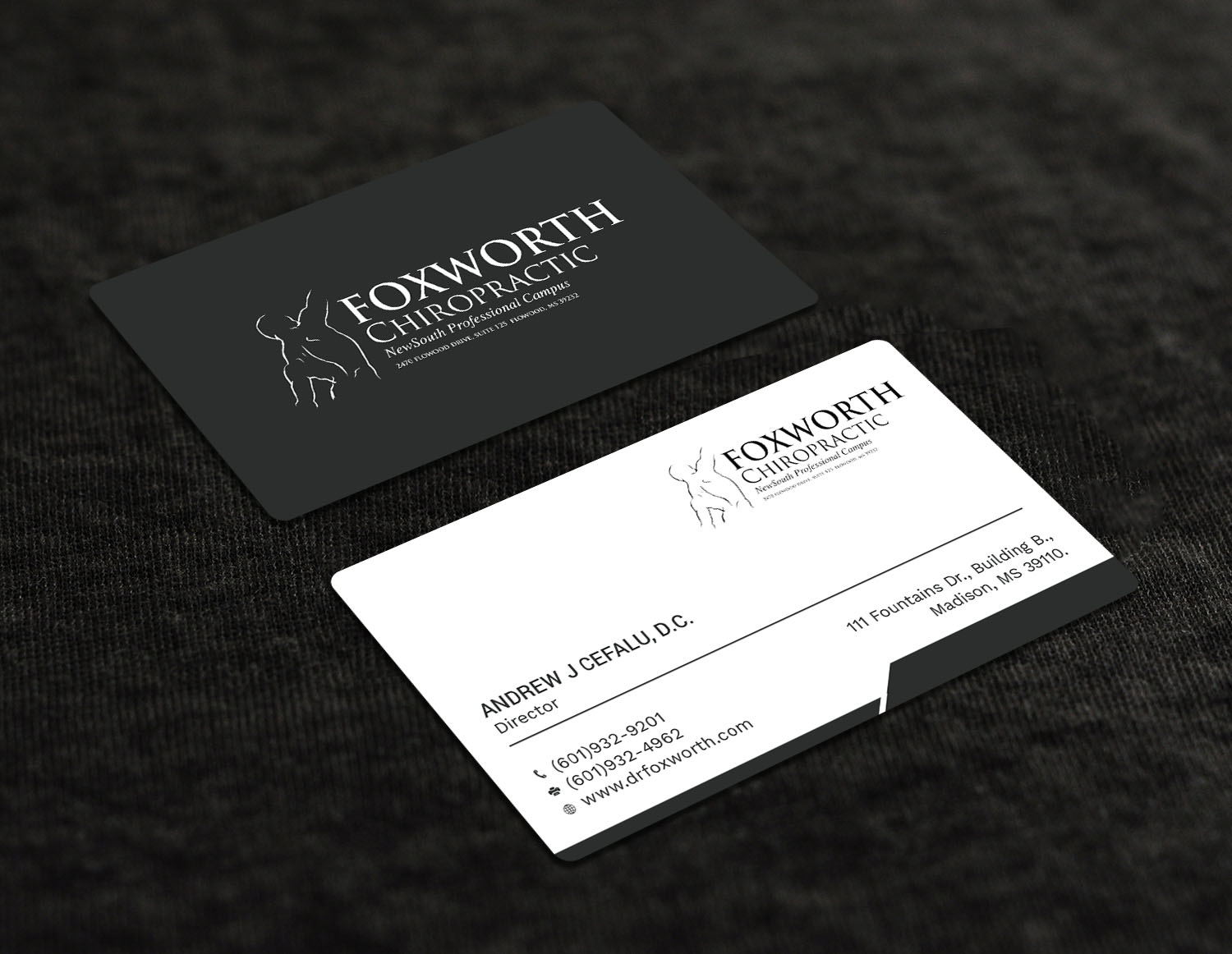 Business Card Design by Tripti Ranjan Gain for Foxworth Chiropractic | Design #19350004
