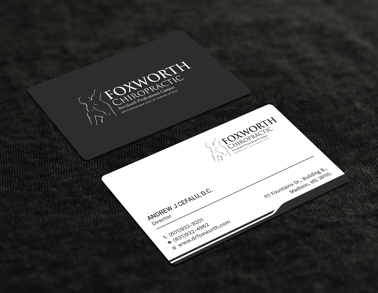 Business Card Design by Tripti Ranjan Gain for Foxworth Chiropractic | Design #19350005