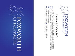 Design de Carte de Visite par Phuc Bui pour Foxworth Chiropractic | Design #19324916